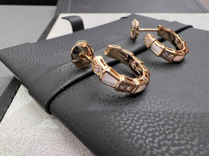 [ELAN LUXE]SERPENTI MOP PINK GOLD EARRINGS