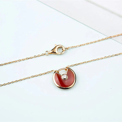 [ELAN LUXE]AMULETTE GOLD CARNELIAN ONYX NECKLACE