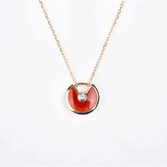 [ELAN LUXE]AMULETTE GOLD CARNELIAN ONYX NECKLACE