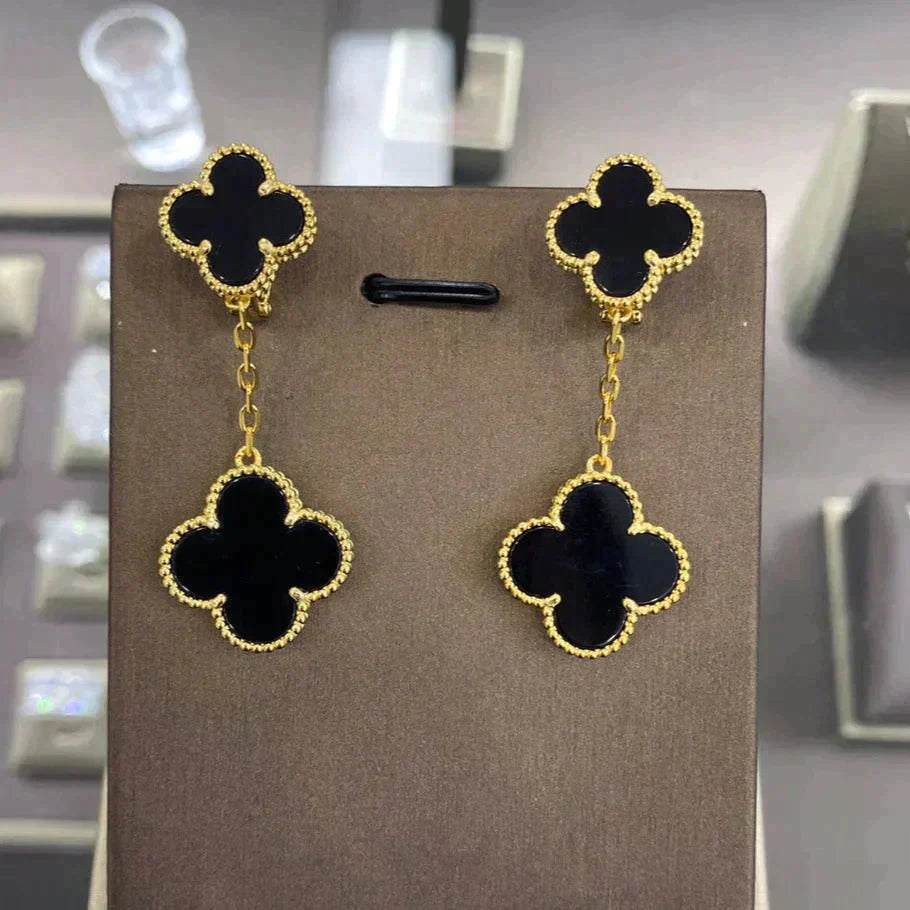 [ELAN LUXE]CLOVER 2 MOTIFS  EARRINGS (MULTIPLE CHOICESC