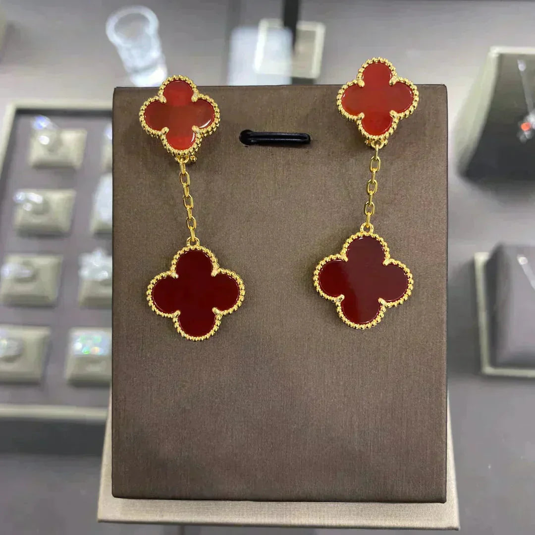 [ELAN LUXE]CLOVER 2 MOTIFS  EARRINGS (MULTIPLE CHOICESC