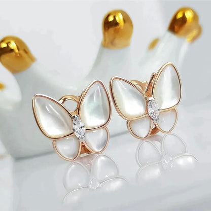[ELAN LUXE]BUTTERFLY MOP DIAMOND EARRINGS