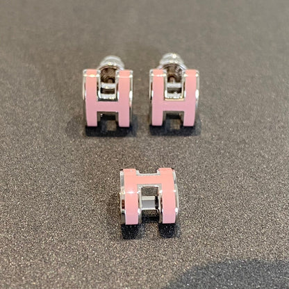 [ELAN LUXE]MINI POP H SILVER EARRINGS PINK