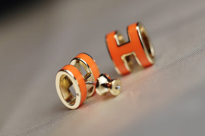 [ELAN LUXE]MINI POP H EARRINGS ORANGE