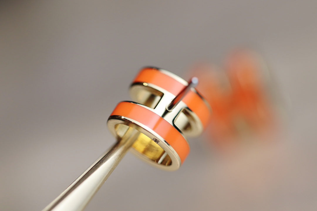 [ELAN LUXE]MINI POP H EARRINGS ORANGE