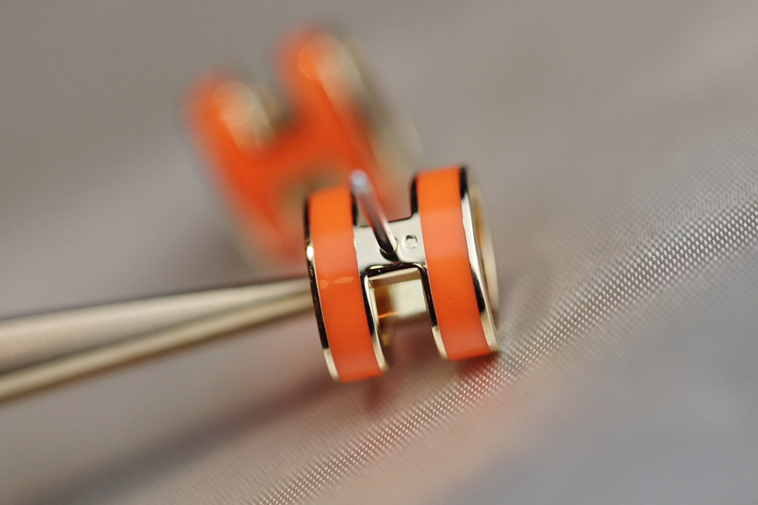 [ELAN LUXE]MINI POP H EARRINGS ORANGE