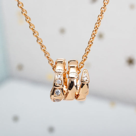 [ELAN LUXE]SERPENTI PINK GOLD NECKLACE DIAMOND