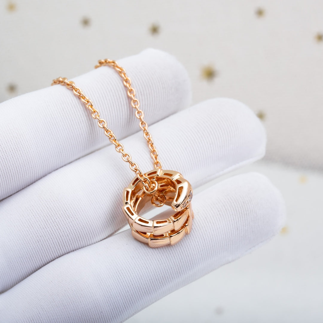 [ELAN LUXE]SERPENTI PINK GOLD NECKLACE DIAMOND