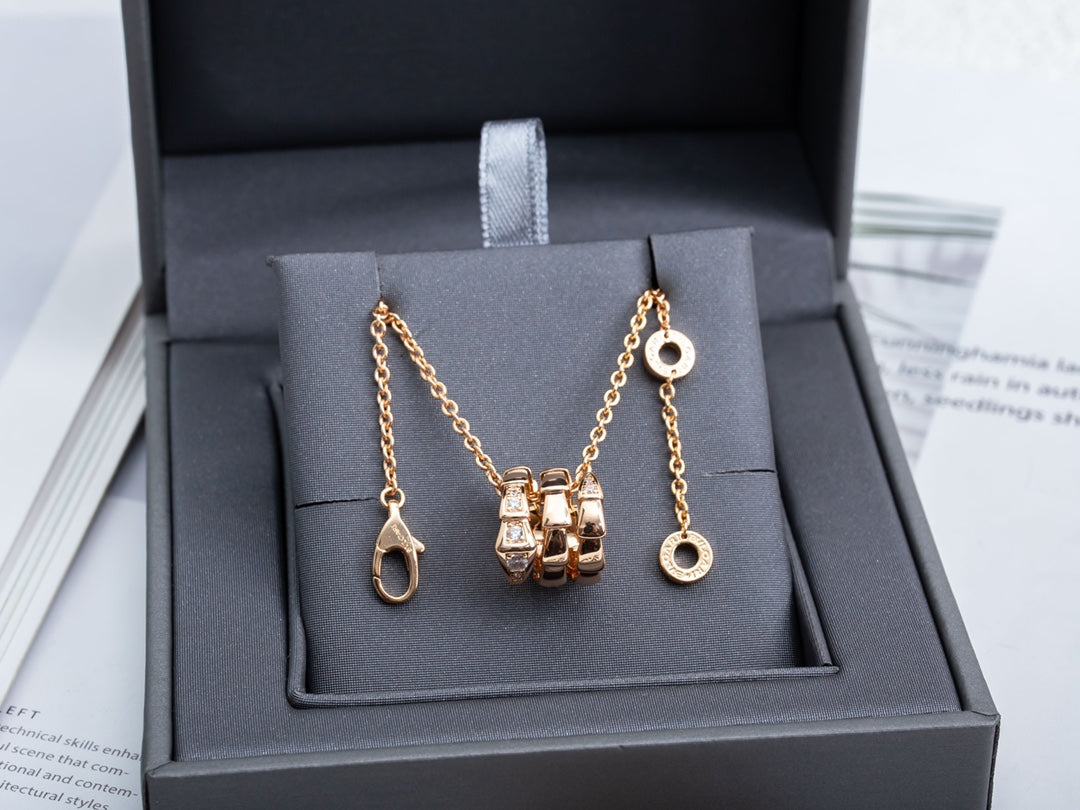 [ELAN LUXE]SERPENTI PINK GOLD NECKLACE DIAMOND
