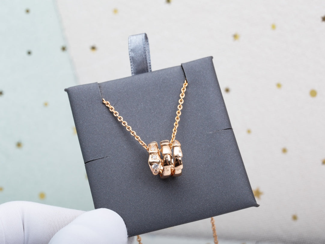 [ELAN LUXE]SERPENTI PINK GOLD NECKLACE DIAMOND