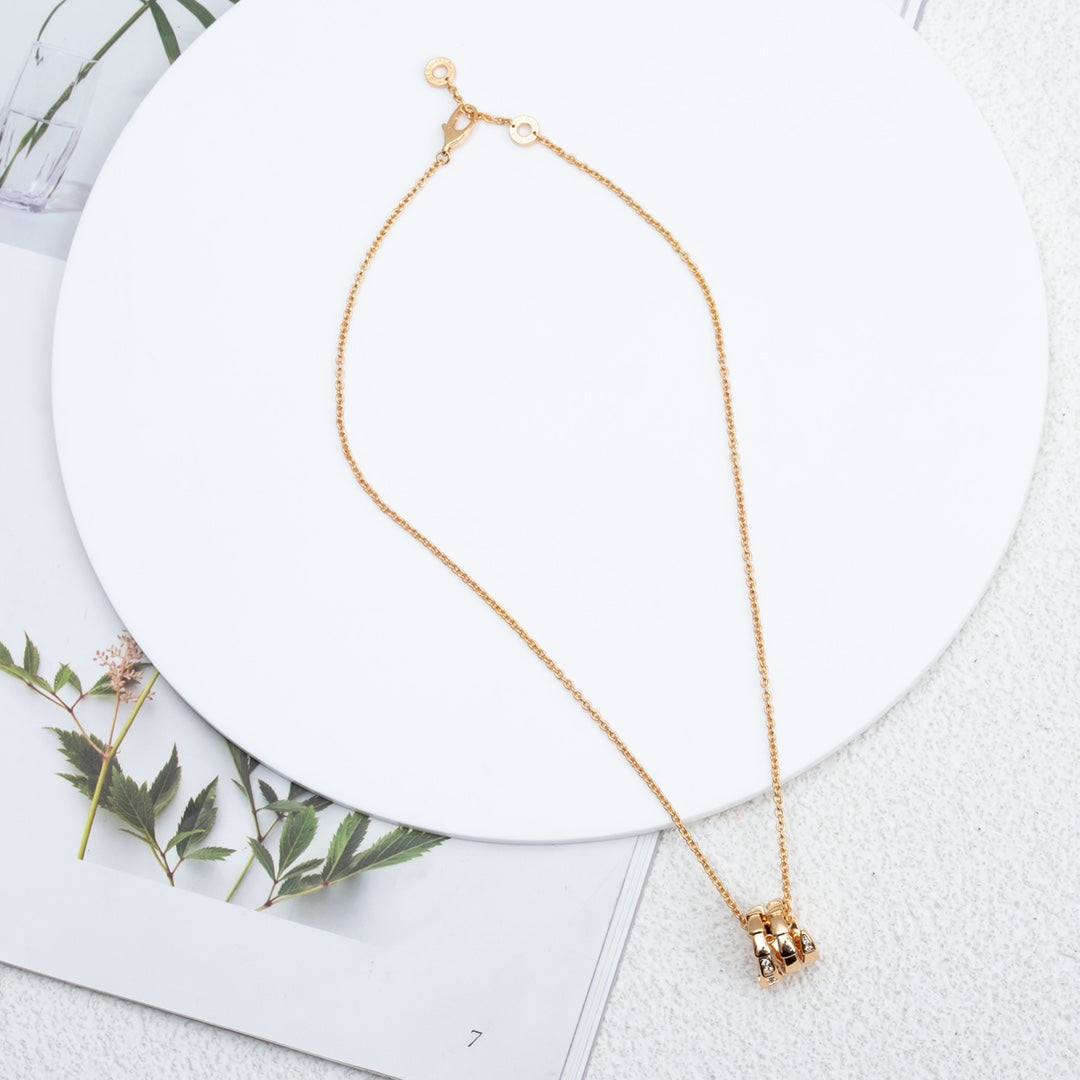 [ELAN LUXE]SERPENTI PINK GOLD NECKLACE DIAMOND