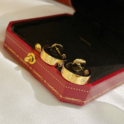 [ELAN LUXE]LOVE EARRINGS 5.7MM 2 DIAMONDS