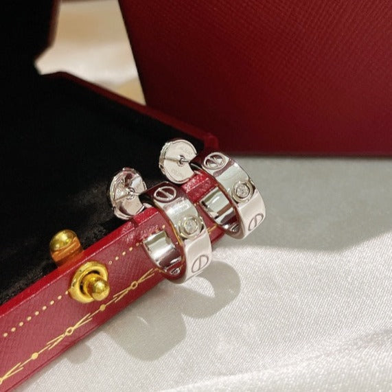[ELAN LUXE]LOVE EARRINGS 5.7MM 2 DIAMONDS