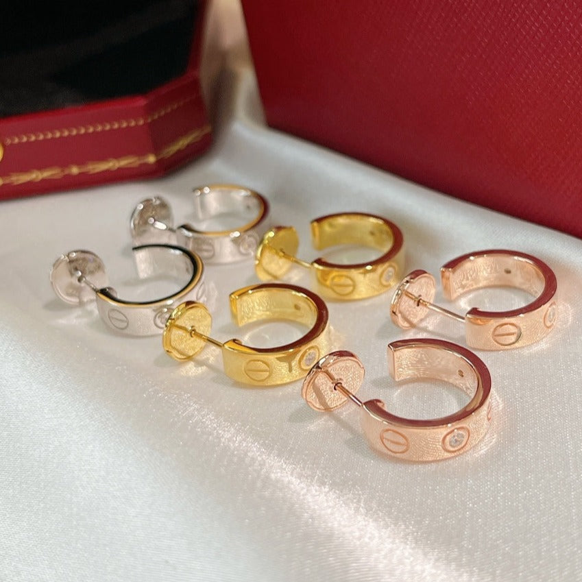 [ELAN LUXE]LOVE EARRINGS 5.7MM 2 DIAMONDS