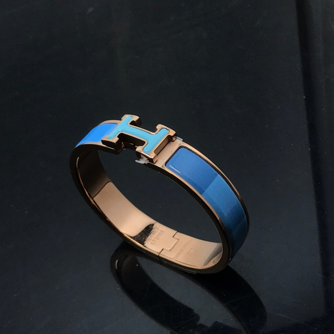 [ELAN LUXE]H BRACELET BLUE RAINBOW CERAMIC