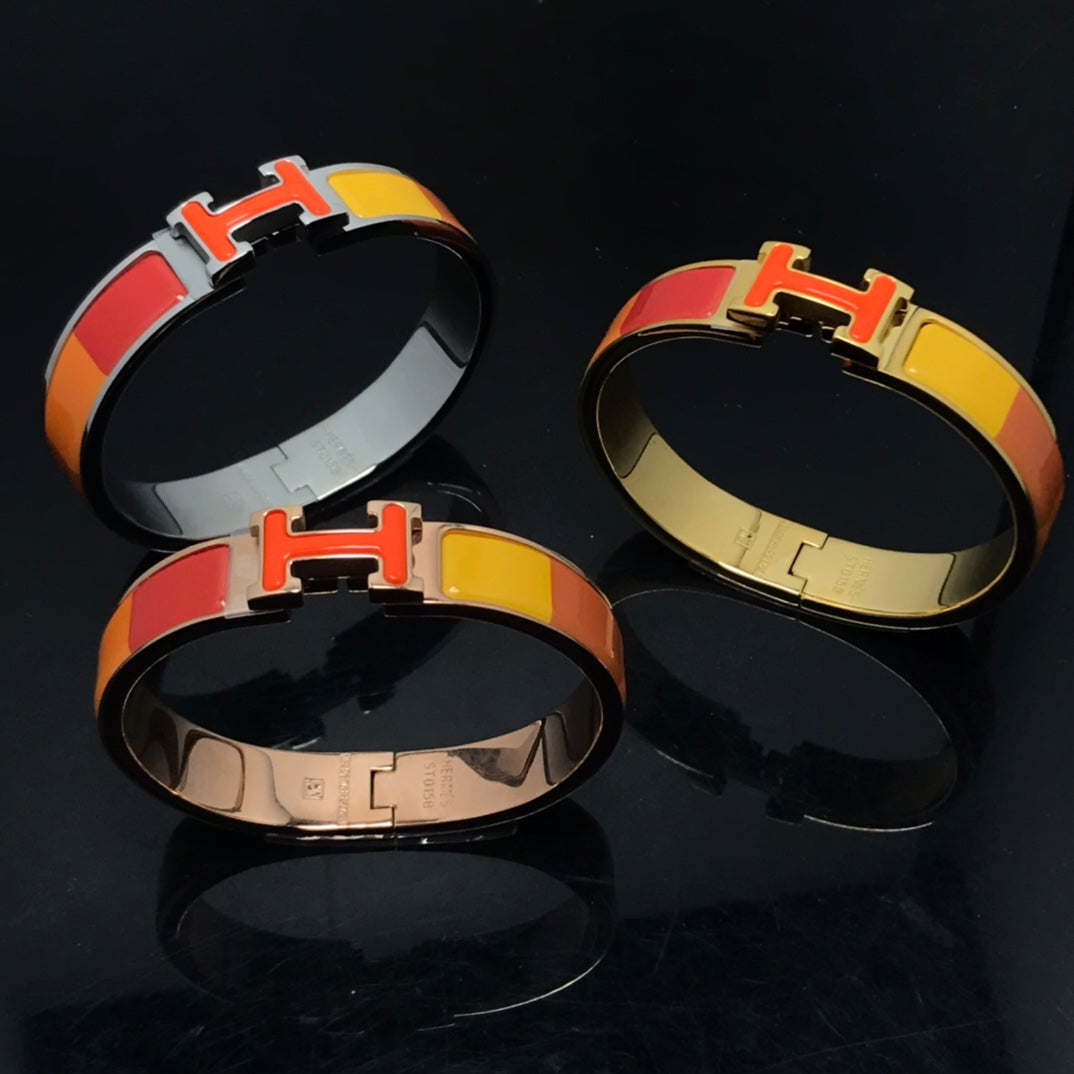 [ELAN LUXE]H BRACELET ORANGE RAINBOW CERAMIC