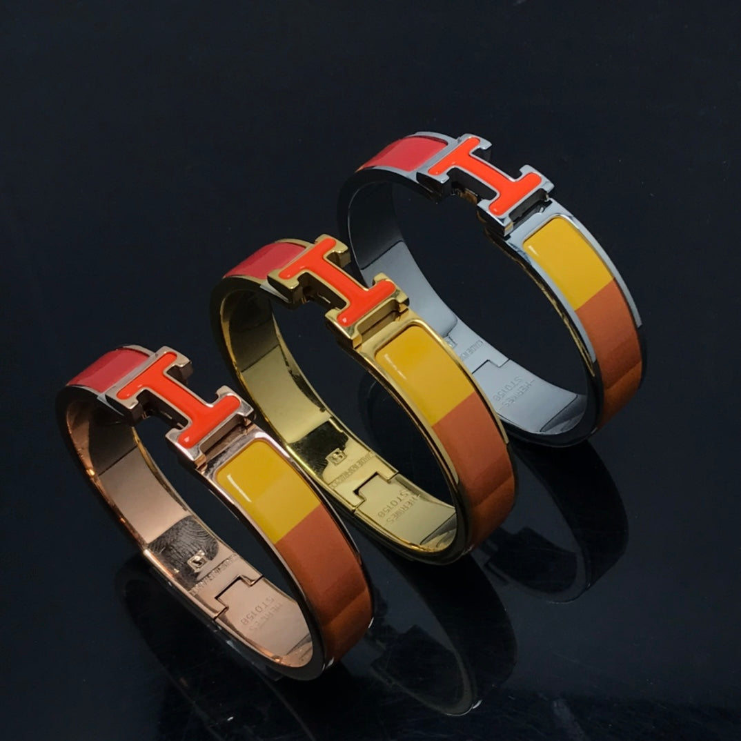 [ELAN LUXE]H BRACELET ORANGE RAINBOW CERAMIC