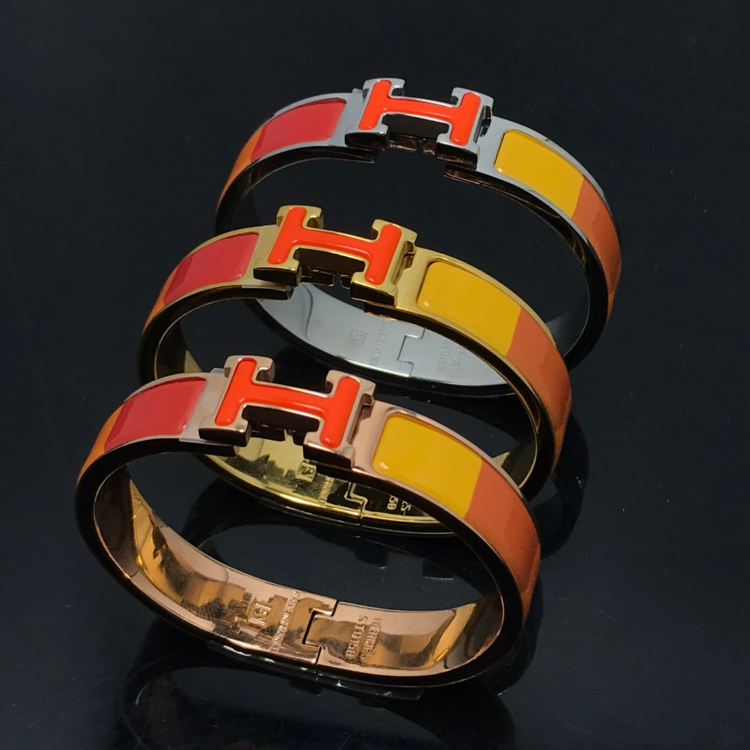 [ELAN LUXE]H BRACELET ORANGE RAINBOW CERAMIC