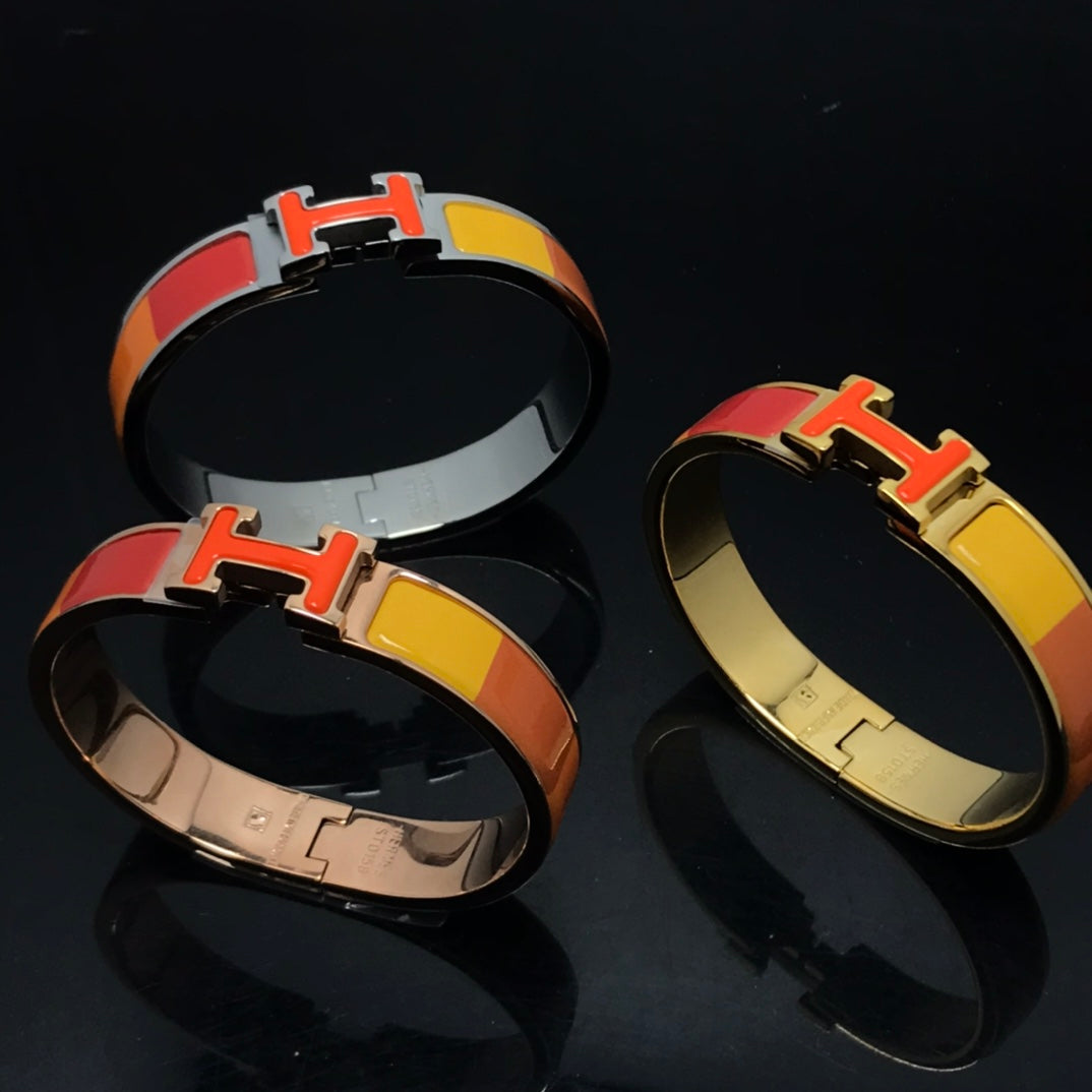 [ELAN LUXE]H BRACELET ORANGE RAINBOW CERAMIC