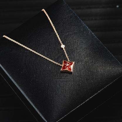 [ELAN LUXE]STAR NECKLACE PINK GOLD 1 DIAMOND
