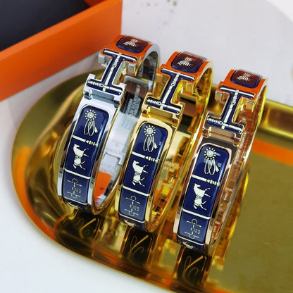 [ELAN LUXE]H COUVERTURES DARK BLUE BRACELET