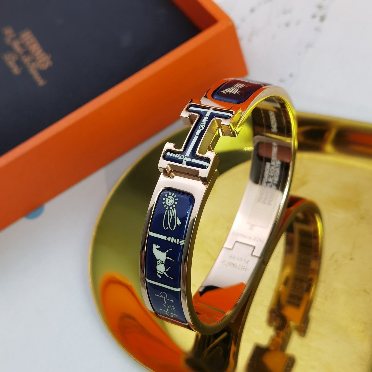 [ELAN LUXE]H COUVERTURES DARK BLUE BRACELET
