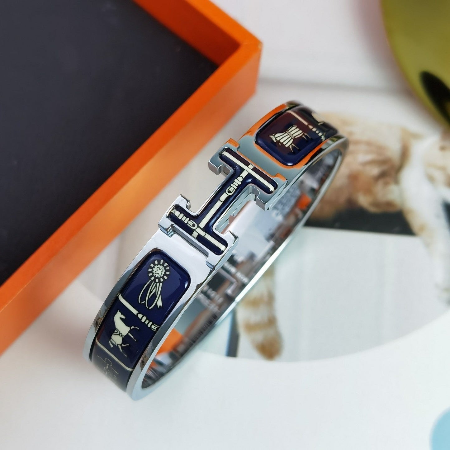 [ELAN LUXE]H COUVERTURES DARK BLUE BRACELET