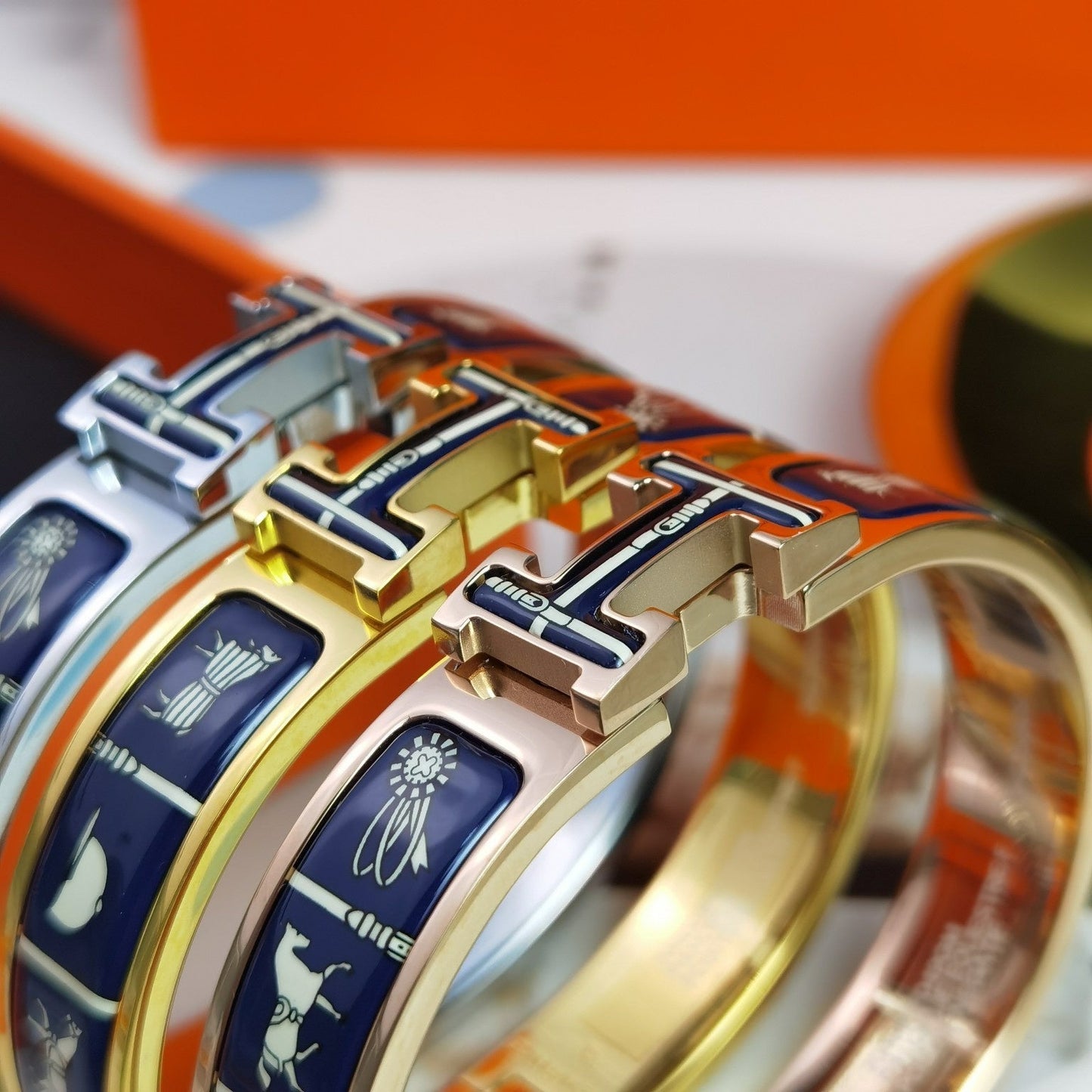 [ELAN LUXE]H COUVERTURES DARK BLUE BRACELET