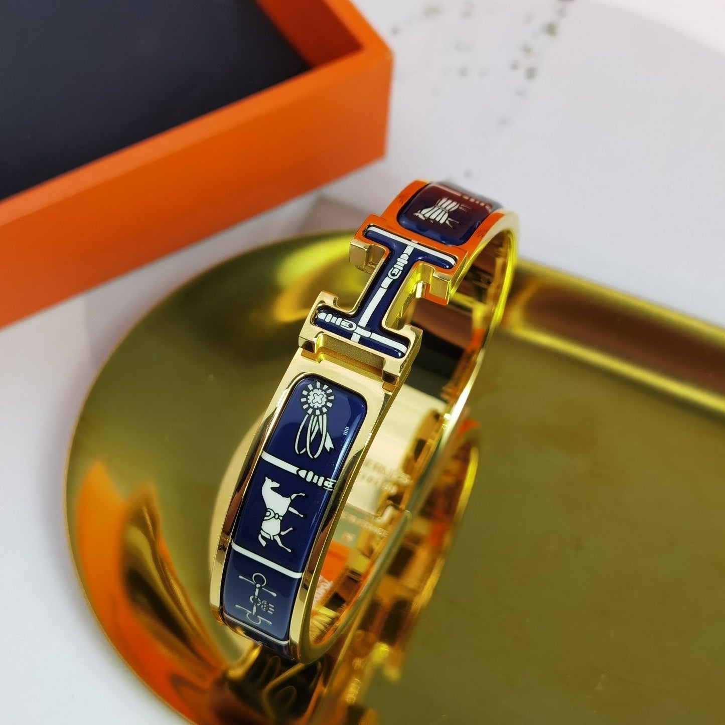 [ELAN LUXE]H COUVERTURES DARK BLUE BRACELET