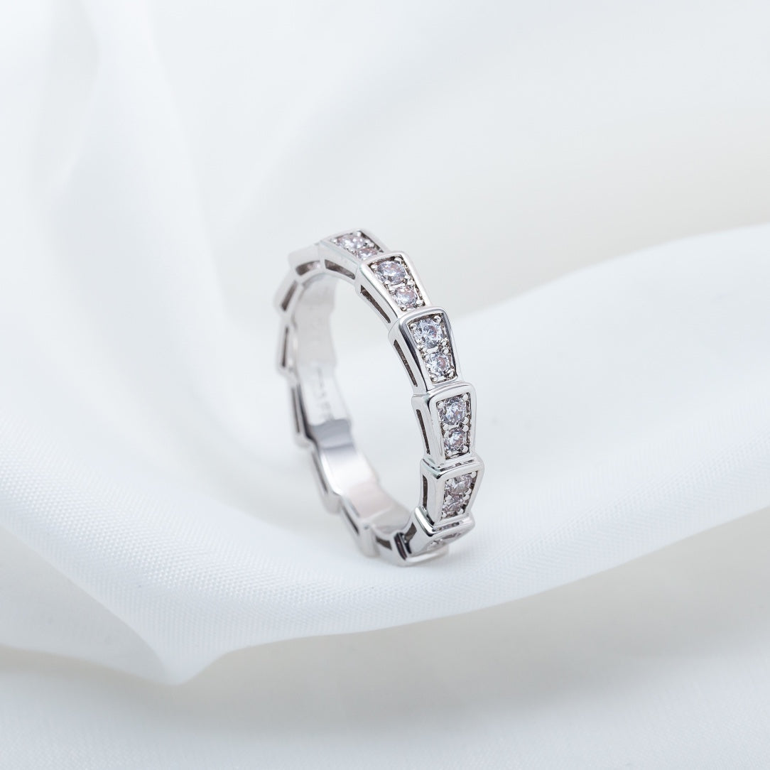 [ELAN LUXE]SERPENTI RING SILVER DIAMOND PAVED 3MM