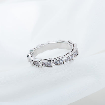 [ELAN LUXE]SERPENTI RING SILVER DIAMOND PAVED 3MM