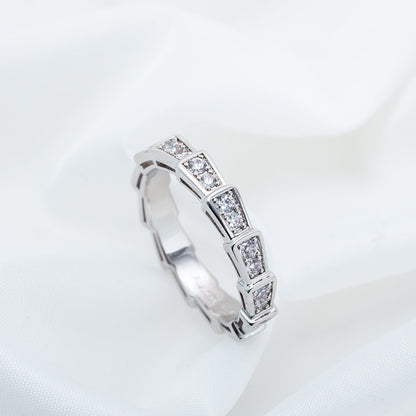 [ELAN LUXE]SERPENTI RING SILVER DIAMOND PAVED 3MM