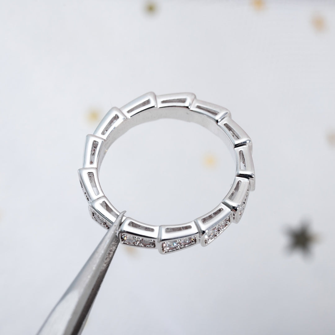 [ELAN LUXE]SERPENTI RING SILVER DIAMOND PAVED 3MM
