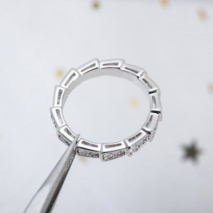 [ELAN LUXE]SERPENTI RING SILVER DIAMOND PAVED 3MM