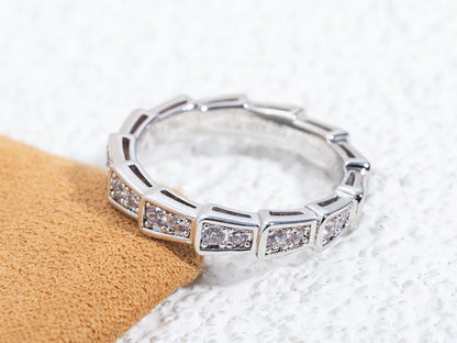 [ELAN LUXE]SERPENTI RING SILVER DIAMOND PAVED 3MM