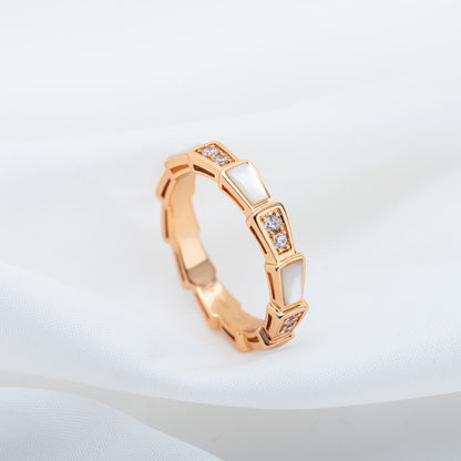 [ELAN LUXE]SERPENTI RING PINK GOLD DIAMOND MOP 3MM