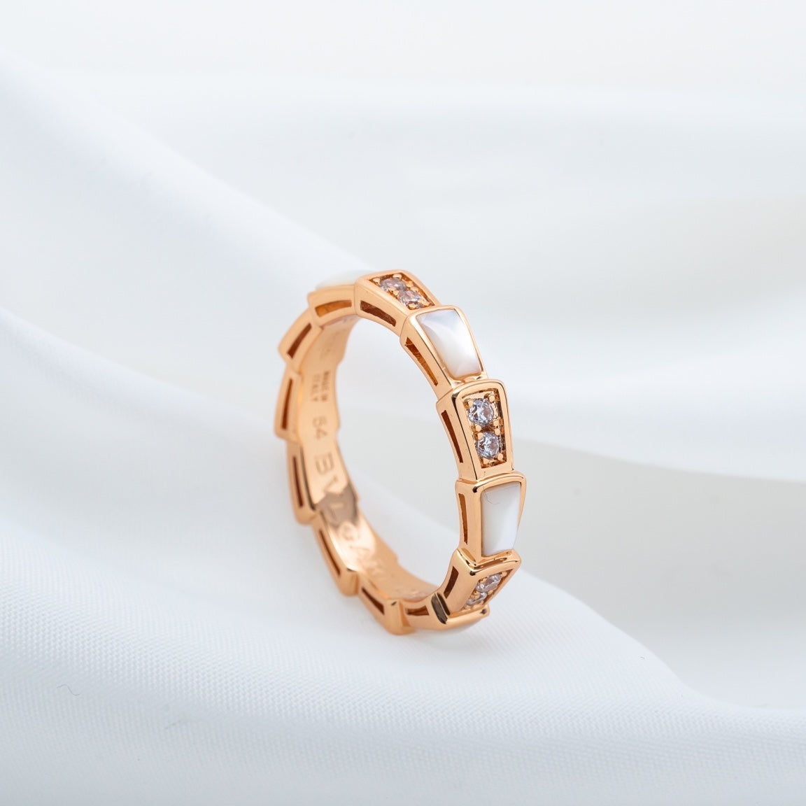 [ELAN LUXE]SERPENTI RING PINK GOLD DIAMOND MOP 3MM