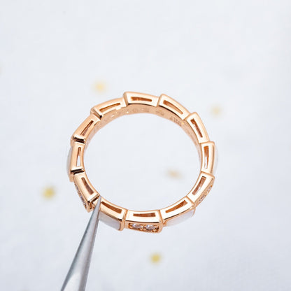 [ELAN LUXE]SERPENTI RING PINK GOLD DIAMOND MOP 3MM