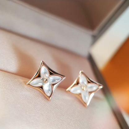 [ELAN LUXE]STAR MOP PINK GOLD EARRINGS