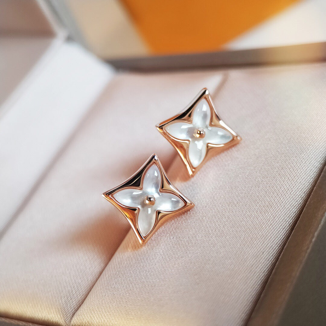 [ELAN LUXE]STAR MOP PINK GOLD EARRINGS
