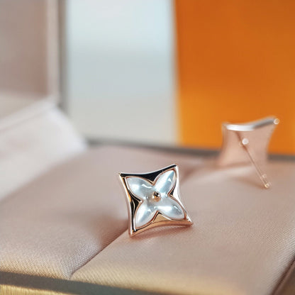 [ELAN LUXE]STAR MOP PINK GOLD EARRINGS