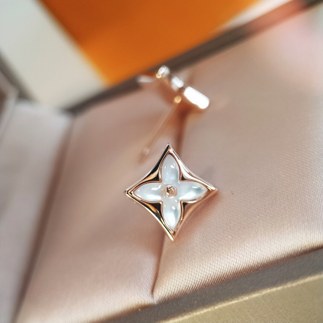 [ELAN LUXE]STAR MOP PINK GOLD EARRINGS