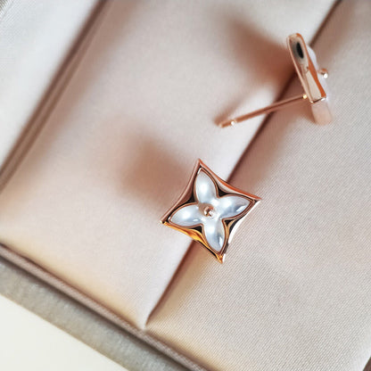 [ELAN LUXE]STAR MOP PINK GOLD EARRINGS