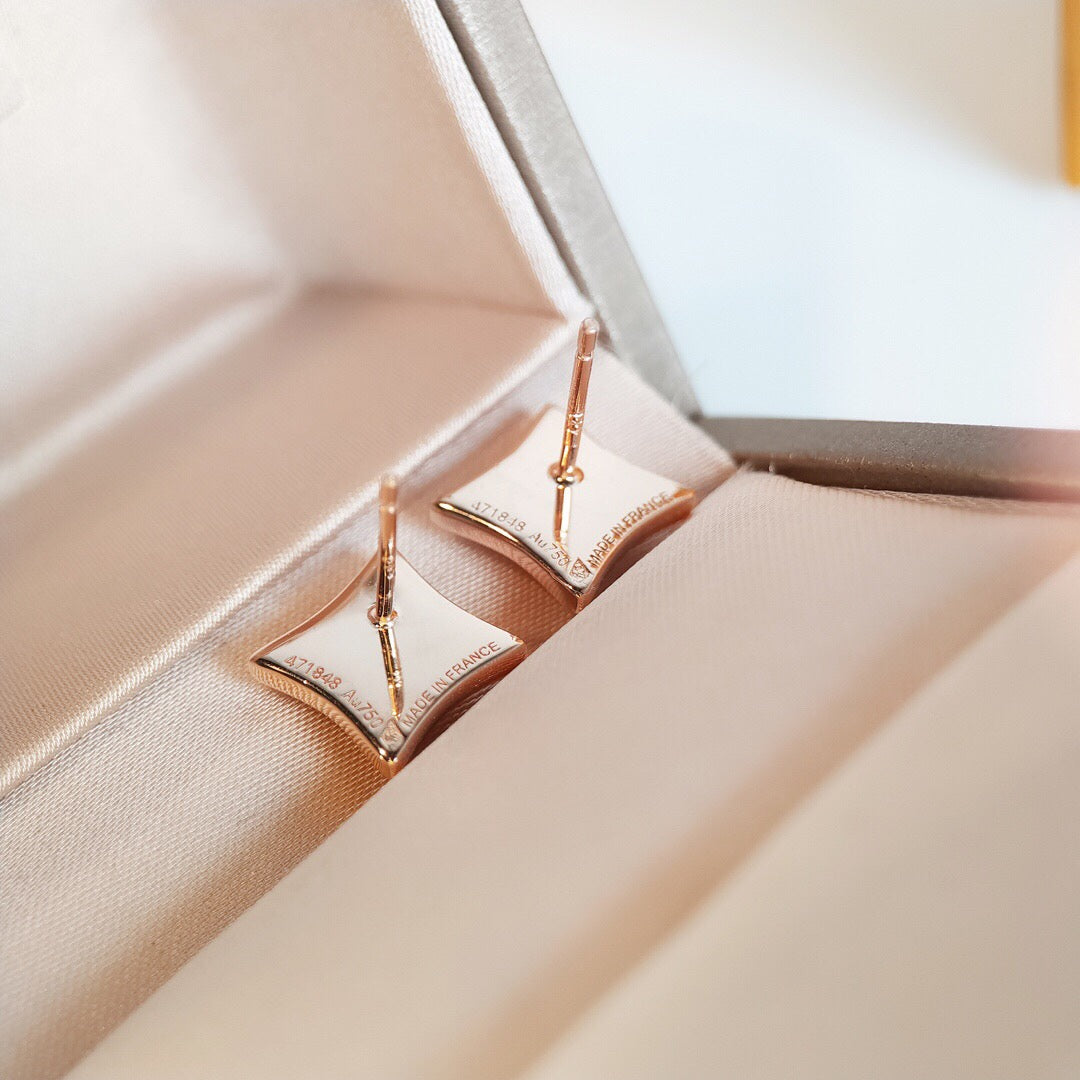 [ELAN LUXE]STAR MOP PINK GOLD EARRINGS