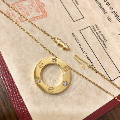 [ELAN LUXE]LOVE NECKLACE 16MM 3 DIAMONDS