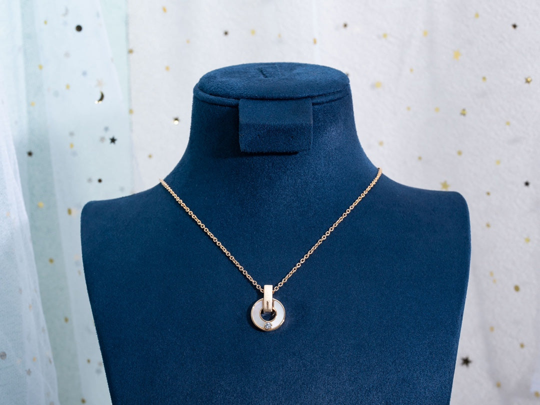 [ELAN LUXE]GARI NECKLACE PINK GOLD MOP