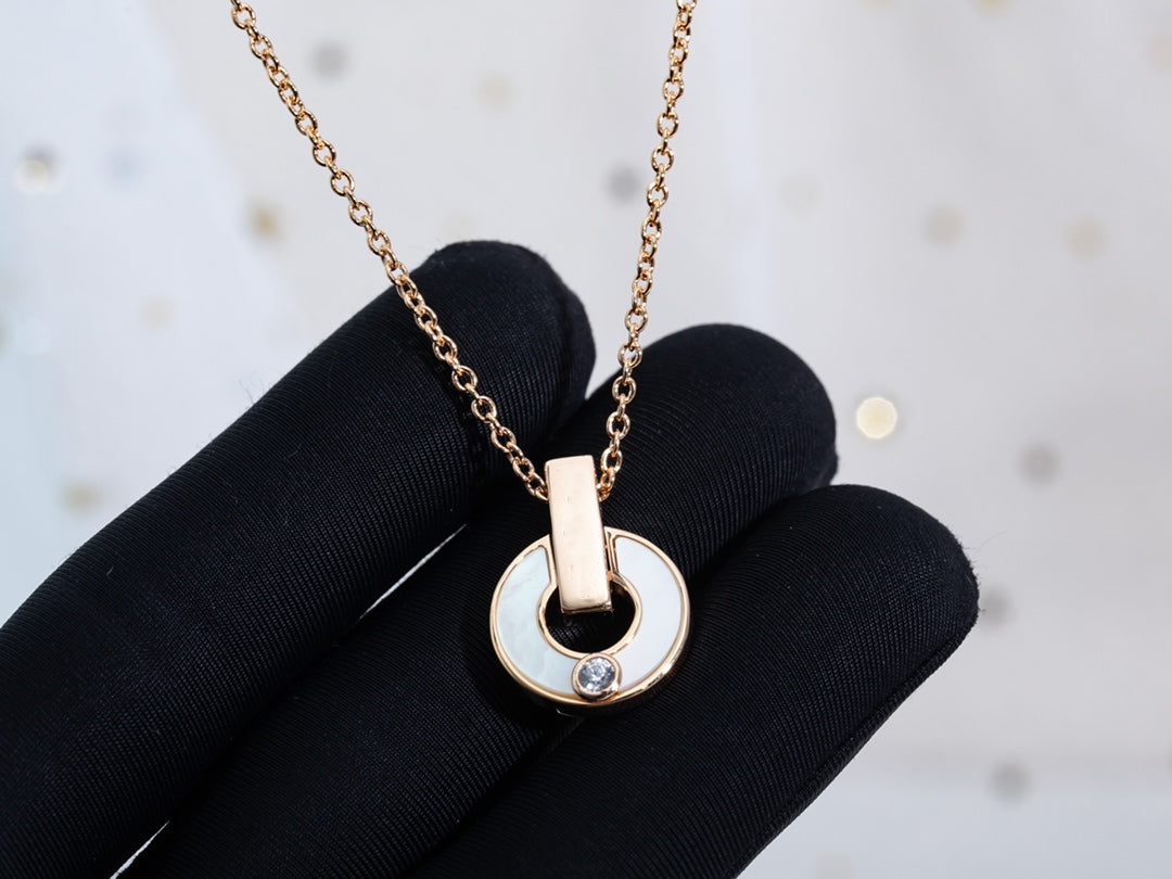 [ELAN LUXE]GARI NECKLACE PINK GOLD MOP
