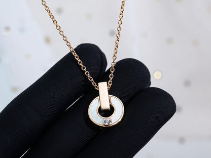 [ELAN LUXE]GARI NECKLACE PINK GOLD MOP