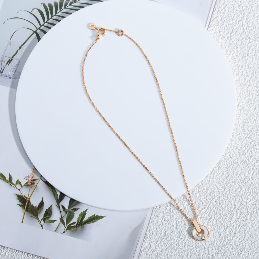 [ELAN LUXE]GARI NECKLACE PINK GOLD MOP