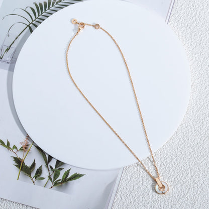[ELAN LUXE]GARI NECKLACE PINK GOLD MOP